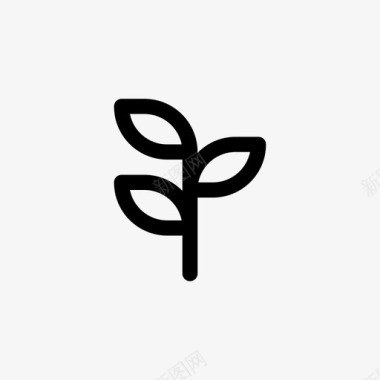 植物像素完美线条图标图标
