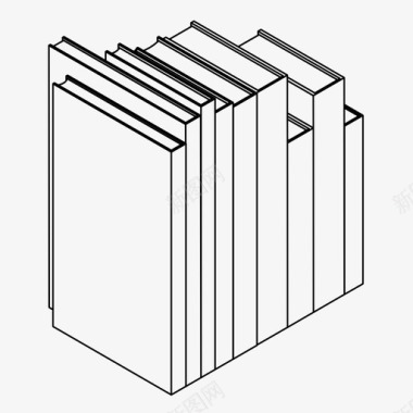 出版书籍参考书目图书馆图标图标