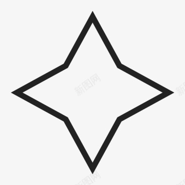 四角星钻石图标图标