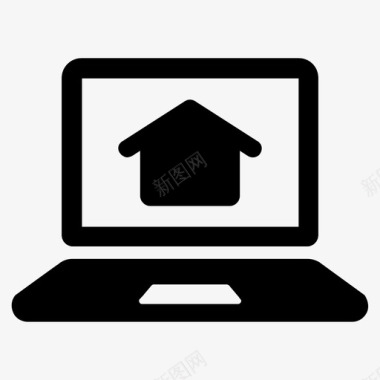 地产房屋租赁房屋贷款笔记本电脑图标图标
