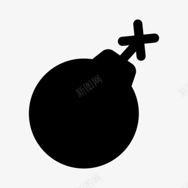 炸弹黑色十字架图标图标