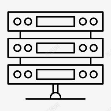 大型素材服务器业务数据中心图标图标