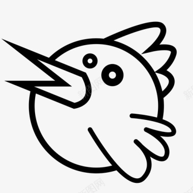 鸡头鸟卡通图标图标