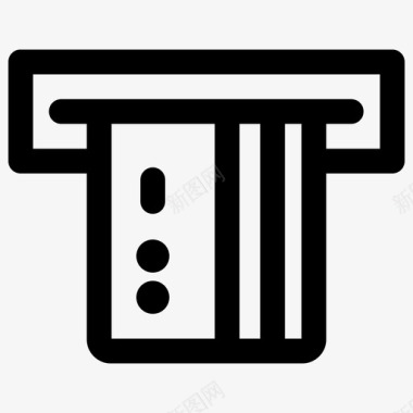 收据取款信用卡商业图标图标