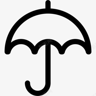 伞流线型天气图标图标