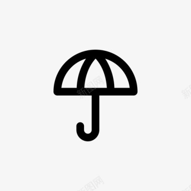 雨伞雨像素完美线条图标图标