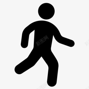 跑步人跑步者图标图标