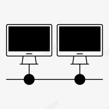 计算机连接连接性计算机数据库图标图标