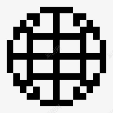 世界语言像素艺术图标图标