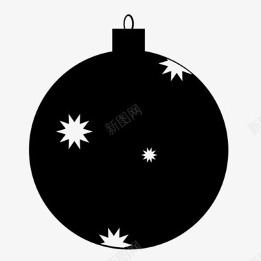 圣诞饰品圣诞球闪光球图标图标