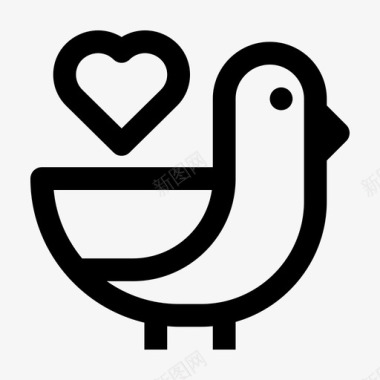 小鸟爱情浪漫图标图标