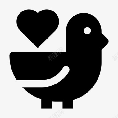 鸟爱浪漫图标图标