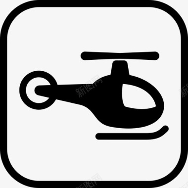 直升机场运输指示图标图标