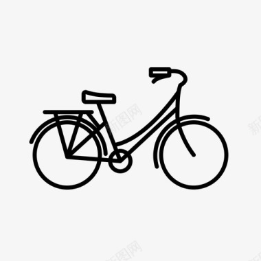 女自行车自行车生态图标图标