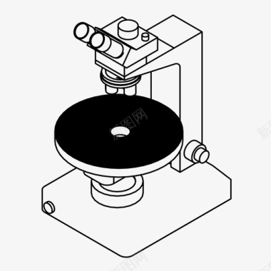人群调查显微镜化学调查图标图标