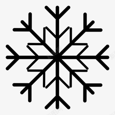 雪花圣诞冰晶图标图标