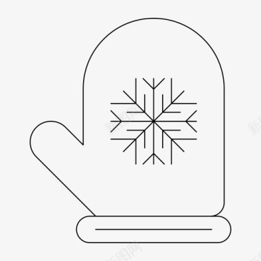 冬天的手套连指手套圣诞节衣服图标图标