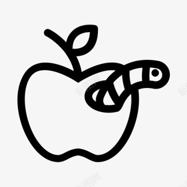 鐭虫煴苹果虫烂苹果图标图标