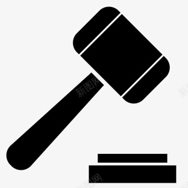 槌锤审判法庭图标图标