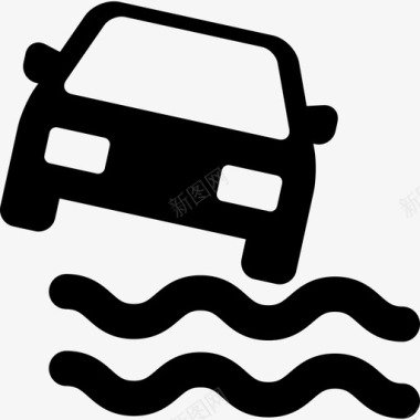 汽车落水交通工具汽车图标图标