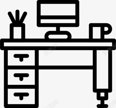 只是概述办公桌电器家具图标图标