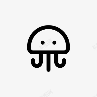 squid像素完美线条图标图标