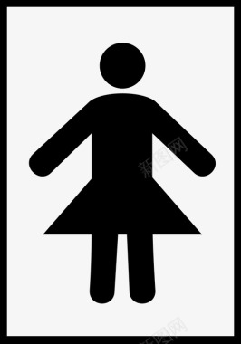 女的浴室的牌子图标图标