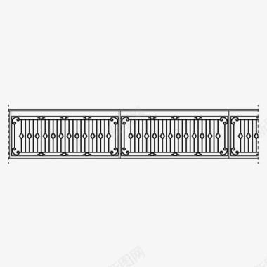 桥面栏杆栏杆阳台栅栏图标图标