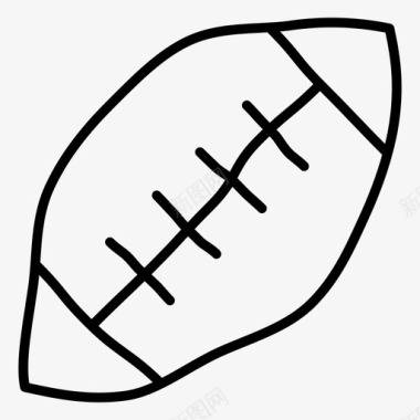 橄榄球球手绘图标图标