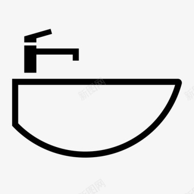 洗手盆洗碗机水槽图标图标