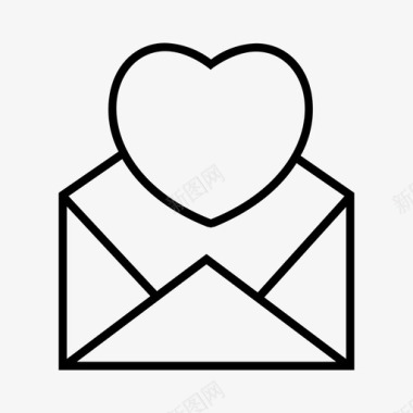 爱情信封信件图标图标