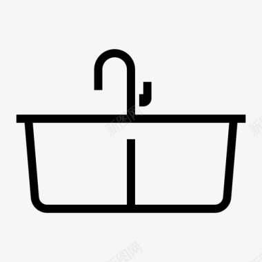 配件水槽面盆洗碗机图标图标
