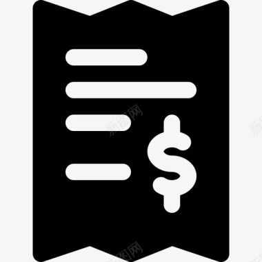 收据收据账单美元符号图标图标