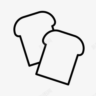 彩绘面包面包早餐食物图标图标