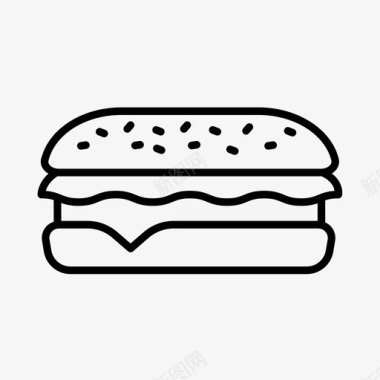 小三明治小餐馆食品图标图标