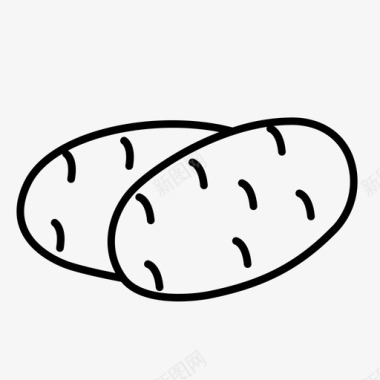 马铃薯马铃薯植物蔬菜图标图标