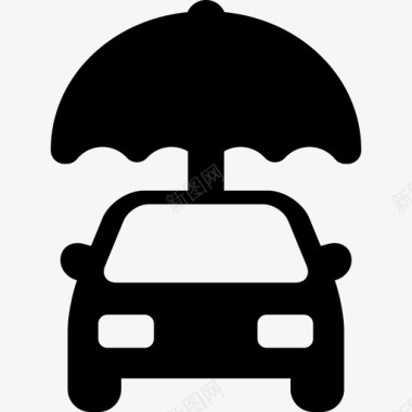 雨伞车运输工具汽车图标图标
