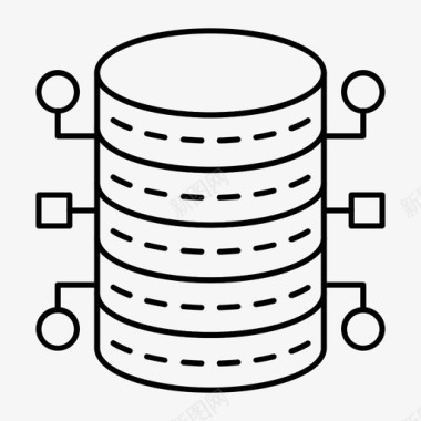 大型素材数据库业务数据中心图标图标