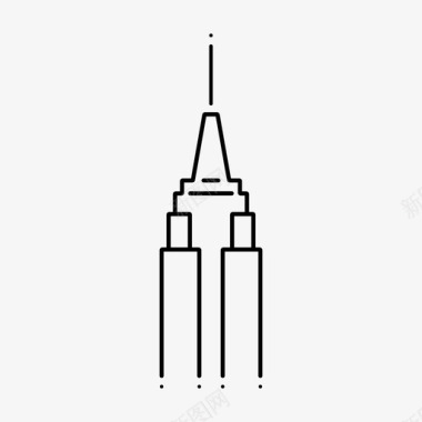 帝国大厦纪念碑纽约图标图标