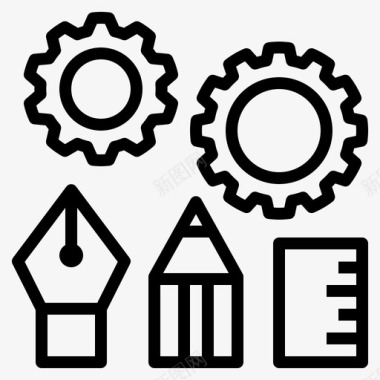 知识横幅工具小工具仪器图标图标