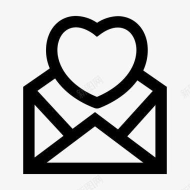 爱情信封信件图标图标