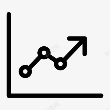 轨迹曲线月度销售点曲线图图形图标图标