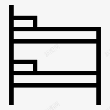 双层铅笔盒双层床图标图标