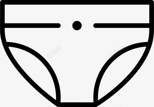 时尚的内裤女洗衣图标图标