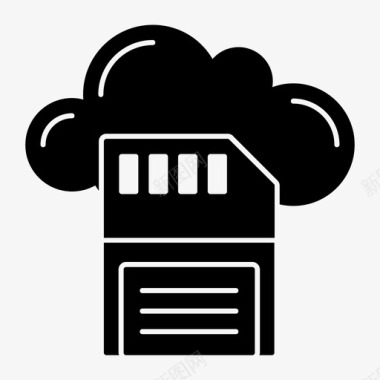 百度云服务器芯片业务云图标图标