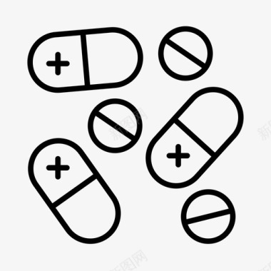 药片药丸药片医院医疗图标图标