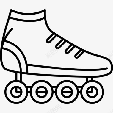 轮滑鞋运动型图标图标