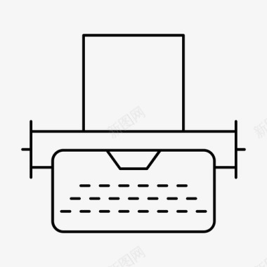 键盘机打字机文案机键盘图标图标