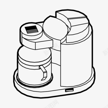 复古早餐咖啡咖啡机早餐咖啡图标图标