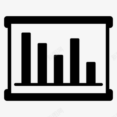后台数据统计图表条形图商业分析图标图标